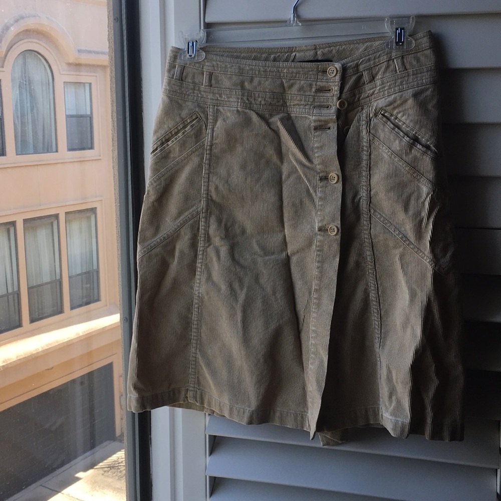 Cream corduroy skirt